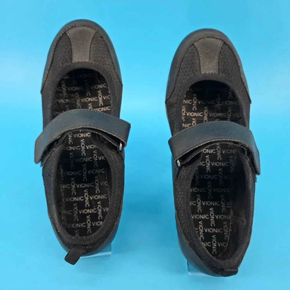 Vionic Ailie Black Mary Jane Walking Shoes Orthotic Strap Sneakers 334AILIE‎ 6.5